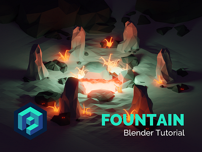 Fountain Blender Tutorial 3d blender design howto illustration isometric low poly lowpoly lowpolyart model render tutorial