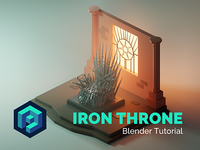 Iron Throne Blender Tutorial 3d blender design diorama fanart gameofthrones illustration ironthrone isometric low poly lowpoly lowpolyart model render