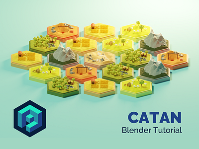 Settlers of Catan Blender Tutorial 3d blender design diorama howto illustration isometric low poly lowpoly lowpolyart process render tutorial video youtube