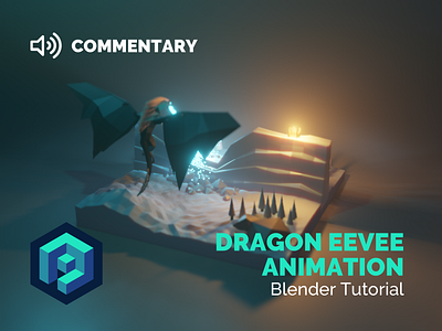 Dragon EEVEE Animation Tutorial 3d animation blender design diorama dragon eevee fanart gameofthrones illustration isometric low poly lowpoly lowpolyart model render wall
