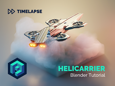 Avengers Helicarrier Tutorial 3d avengers blender design diorama fanart helicarrier illustration isometric low poly lowpoly lowpolyart model render tutorial