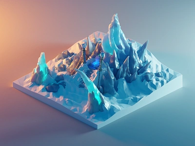 Frozen Throne from World of Warcraft 3d blender design diorama fanart frozenthrone illustration isometric low poly lowpoly lowpolyart model render worldofwarcraft wow