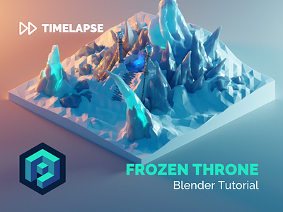 Frozen Throne Tutorial 3d blender design diorama frozen throne illustration isometric low poly lowpoly lowpolyart model render tutorial world of warcraft
