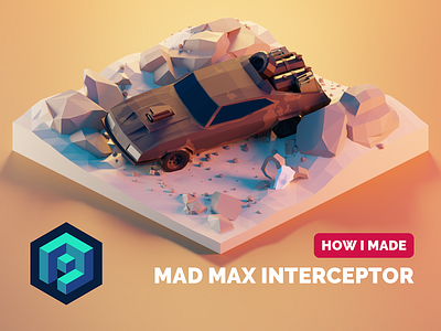 Mad Max Tutorial 3d blender diorama illustration isometric low poly lowpoly lowpolyart mad max render tutorial