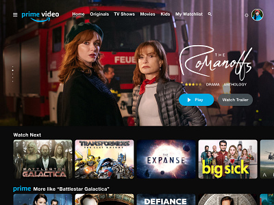 Amazon Prime Video Redesign