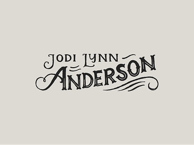 Hand-lettered logo for author Jodi Lynn Anderson branding hand lettering identity lettering logo logo design