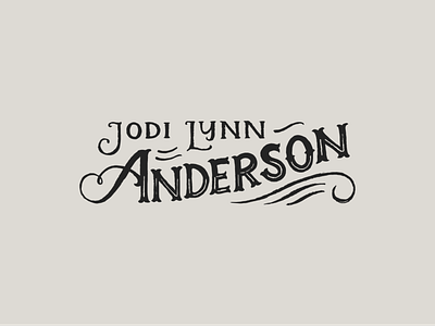 Hand-lettered logo for author Jodi Lynn Anderson