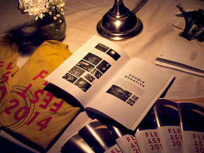 FLEXfest 2014 Program and Shirts booklet branding brochure design layout program tshirt design tshirts typography