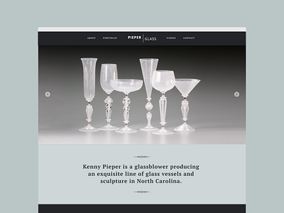 Pieper Glass Website Design artist digital digital design glassware web design website website design