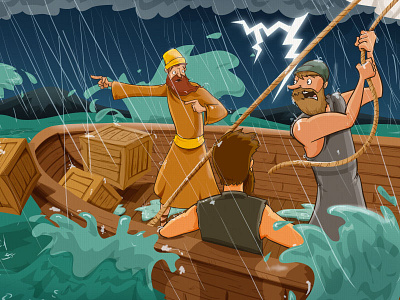 Going Overboard bible illustration jonah
