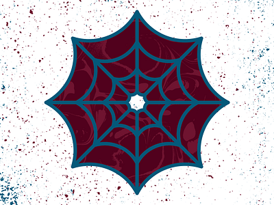 Spider Web Sticker design icon illustration rebound