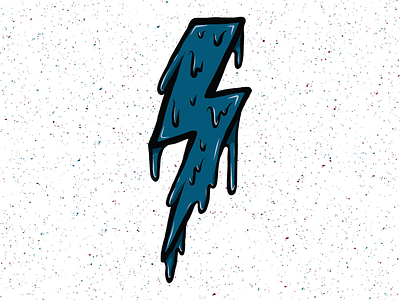 Drippy Bolt bolt design drip dripping drips illustration lightning