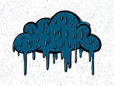 Drippy Cloud adobe draw cloud design drip dripping drips illustration