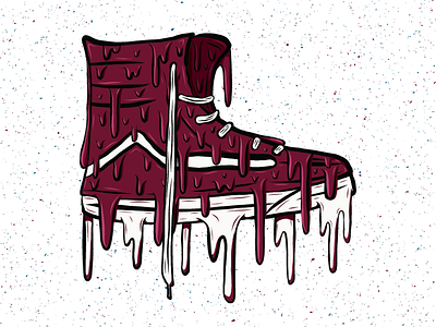 Drippy High Top adobe draw design drip dripping drips high top illustration shoe vans