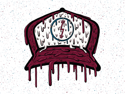 Drippy Trucker Hat adobe draw design drip dripping drips hat illustration logo trucker hat