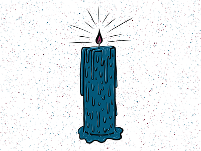Drippy Candle adobe draw candle design drip dripping drips fire illustration shine vector