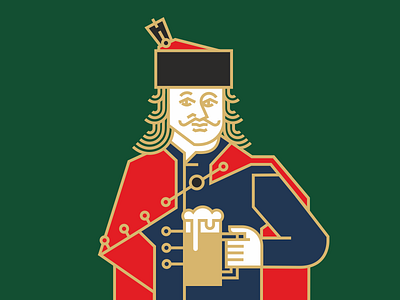 Ferenc Rákóczi II beer ferenc rákóczi festival green hungarian illustration logo rakoczi red