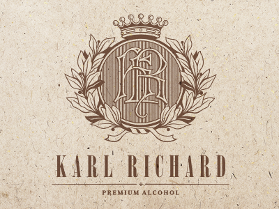 Karl Richard alcohol blazon coat of arms emblem heraldic monogramm