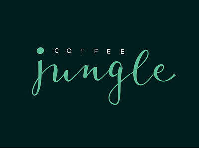 Calligraphy Logo for Jungle coffee. brand branding cafe callygraphy coffe jungle lettering logo logotype typelogo