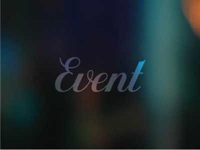 Event custom event lettering script typography