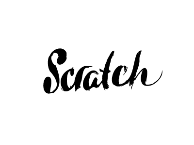 Scratch calligraphy custom lettering script type