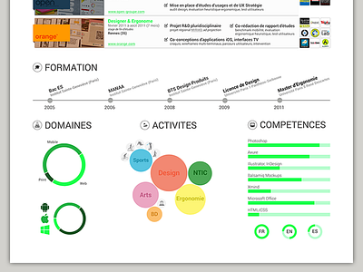 CV activities cv design fluo green icon skills ui