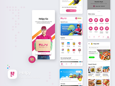 Booking App Exploration app booking branding clean design explorations food helpy icons minimal pages service ui ux