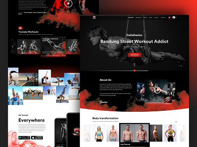 Barstard Calisthenics black branding calisthenics concept concepts creativity design gym home page ui ux web webdesign website white workout