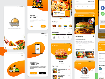 Foods delivery trial app app booking branding clean concept delivery design food graphics interface logo minimal mobile product ui ux