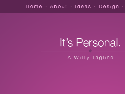 It's Personal. pink theme wordpress