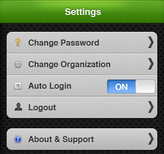 iPhone Settings app green iphone settings
