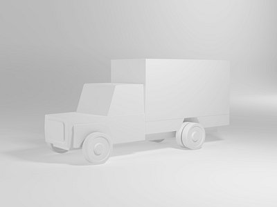 C4D transport truck practice cinema4d design illustration