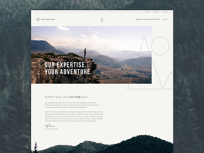 Far and Wild unused concept abstract adventure club studio web design