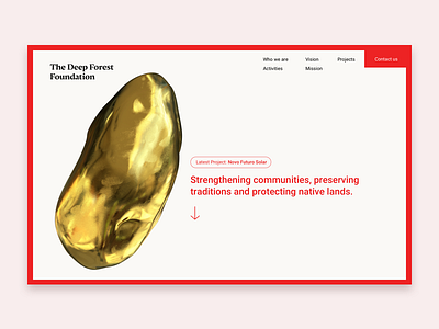 Deep Forest Foundation - Unused concept abstract minimal web design