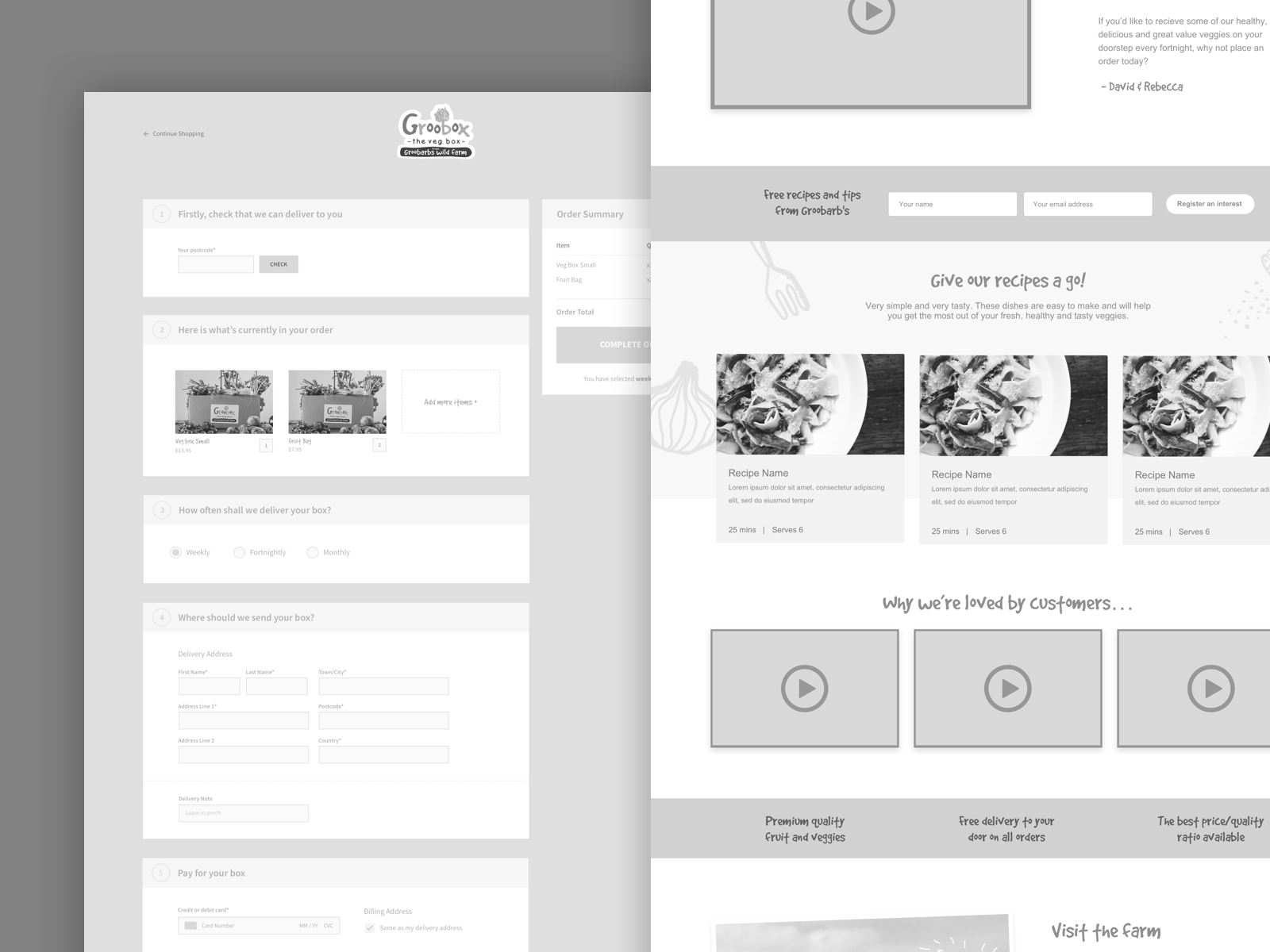 Groobarb's Wireframes by Ollie Jackson for Club on Dribbble