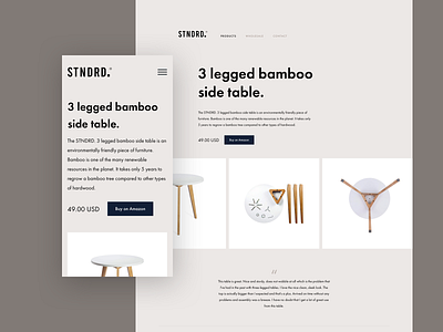 STNDRD. website concept