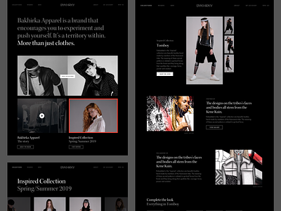 Bakhirka Apparel Website black white clean club studio commerce fashion web design