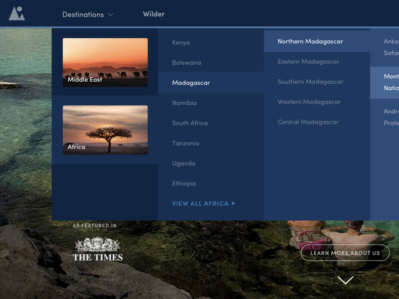 Mega Menu design exploration clean club studio menu navigation menu web design