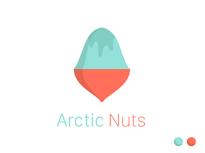 Arctic Nuts brand frozen illustration logo nuts