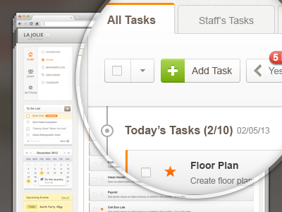 Restaurant App ToDo Part action add app calendar call to action cards dashboard dropdown important left menu list management notification projects restaurant stats status bar sticky note tabs task task stream ui user ux