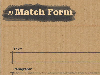 Form on hard paper fields form ink input paper separator ui