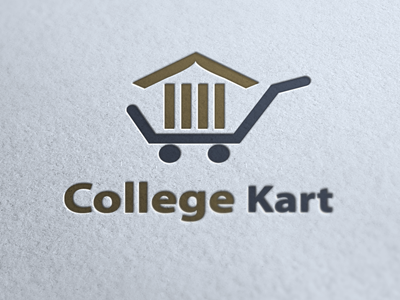 College Kart Logo books cart college identity logo online book store