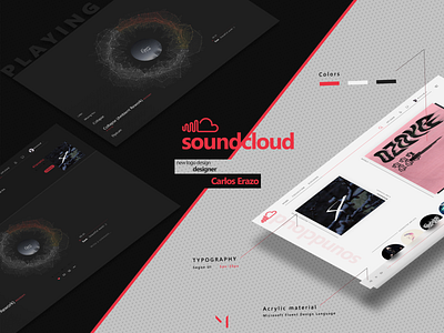 Soundcloud Concept Design application colors concept concept design dark flat flat design light logo minimal minimal design music playing program redesign simple software soundcloud windows windows 10