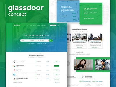 Glassdoor Redesign Concept concept design experience glassdoor job redesign service site ui user ux web