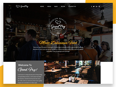 GoodFry Website shot creative goodfry landingpage restaurant ui ux webshot website