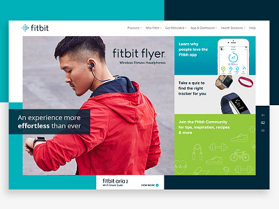 Fitbit Product Showcase fitbit landingpage product smart ui ux web webpage