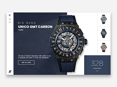 Hublot Watch Product Page | Concept Design bigbang ecommerce flat hublot landingpage luxury search ui ux watches webdesign website