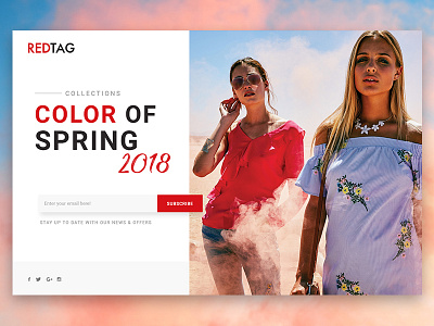 Redtag Spring "Subscriber Page" | Concept Design 2018 design fashion flatpage newweb page redtag spring ui ux web