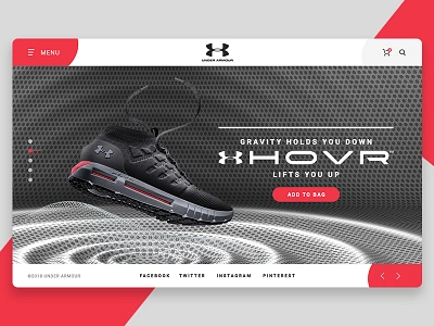 Under Armour Website UI | Concept Design article blog flatweb newstyle titlepage ui ux web website