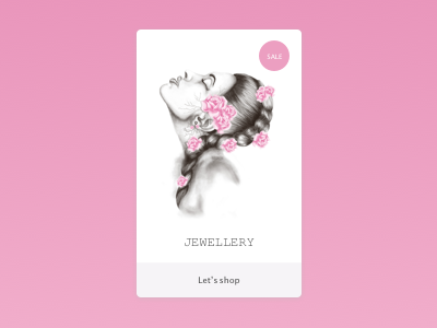 Loren Carter - E-commerce Card - Jewellery card design e commerce illustration user interface